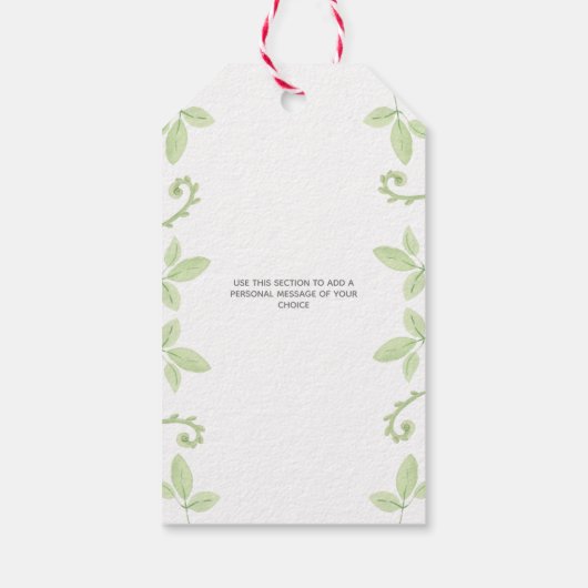 赤ちゃんシャワーありがとう男女兼用恐竜 ギフトタグ (裏面)