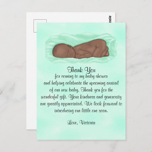 赤ちゃんシャワーありがとう男女兼用民族 ポストカード (正面/裏面)