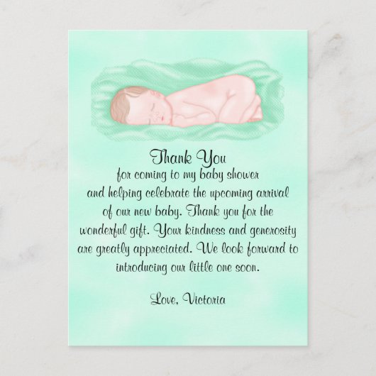 赤ちゃんシャワーありがとう男女兼用民族 ポストカード (正面)