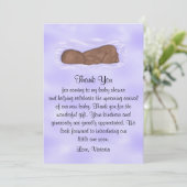 赤ちゃんシャワーありがとう男女兼用民族 招待状 (スタンド正面)