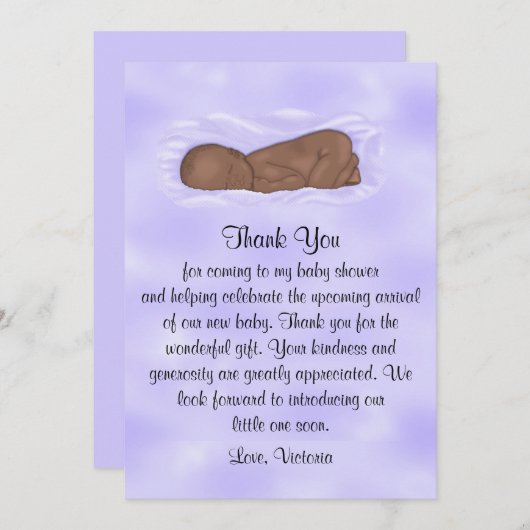 赤ちゃんシャワーありがとう男女兼用民族 招待状 (正面/裏面)