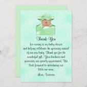 赤ちゃんシャワーありがとう男女兼用民族 招待状 (正面/裏面)