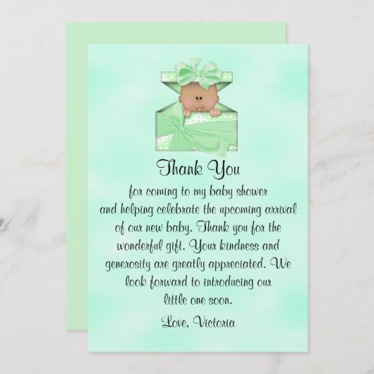 赤ちゃんシャワーありがとう男女兼用民族 招待状 (正面/裏面)