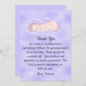 赤ちゃんシャワーありがとう男女兼用 招待状 (正面/裏面)