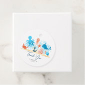 赤ちゃんシャワーありがとう。かわいい水中世界 フェイバータグ (インサイチュ)