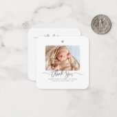 赤ちゃんシャワーありがとうDIYカラースクリプトノートカード ノートカード (正面/裏面インサイチュ)