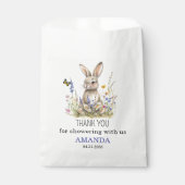 赤ちゃんシャワーいくつかのバニーの野生の花 フェイバーバッグ (正面)
