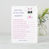 赤ちゃんシャワーうさぎ、どのくらいよく母を知っている 招待状 (スタンド正面)