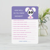 赤ちゃんシャワーうさぎ、どのくらいよく母を知っている 招待状 (スタンド正面)
