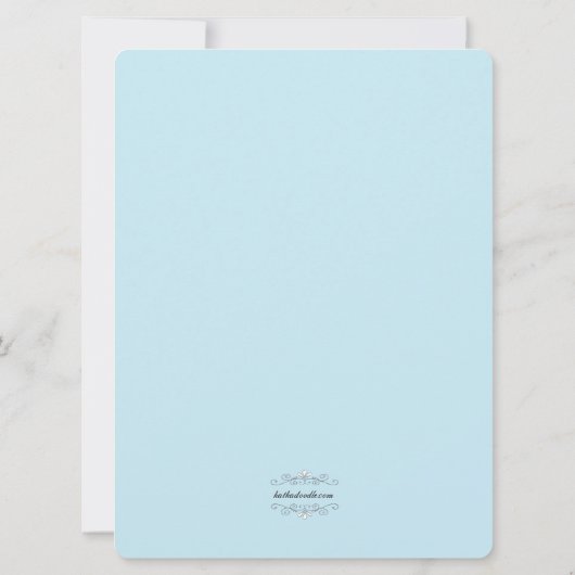 赤ちゃんシャワーおむつアクティビティカードサイン 招待状 (裏面)