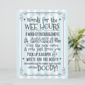 赤ちゃんシャワーおむつアクティビティカードサイン 招待状 (スタンド正面)