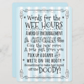 赤ちゃんシャワーおむつアクティビティカードサイン 招待状 (正面/裏面)