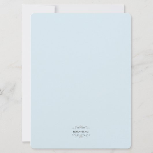 赤ちゃんシャワーおむつアクティビティカードサイン 招待状 (裏面)