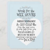 赤ちゃんシャワーおむつアクティビティカードサイン 招待状 (正面/裏面)