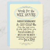 赤ちゃんシャワーおむつアクティビティカードサイン 招待状 (正面/裏面)