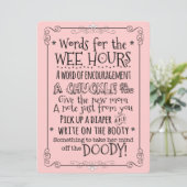 赤ちゃんシャワーおむつアクティビティカードサイン 招待状 (スタンド正面)