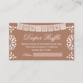 赤ちゃんシャワーおむつラッフェル囲いカード エンクロージャーカード (正面)