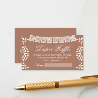 赤ちゃんシャワーおむつラッフェル囲いカード エンクロージャーカード