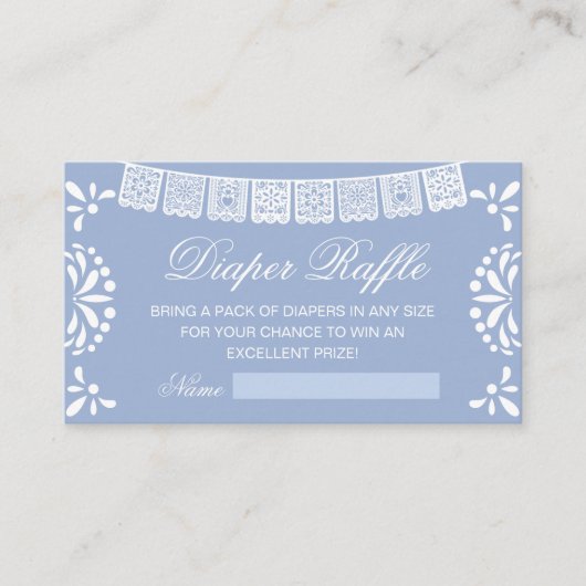 赤ちゃんシャワーおむつラッフェル囲いカード エンクロージャーカード (正面)