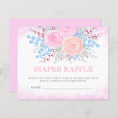 赤ちゃんシャワーおむつラッフルウォーター色ブーケピンク (正面/裏面)