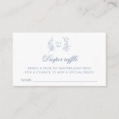 赤ちゃんシャワーおむつラッフルカードが青い エンクロージャーカード (正面)