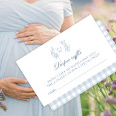 赤ちゃんシャワーおむつラッフルカードが青い エンクロージャーカード