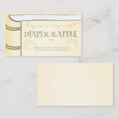 赤ちゃんシャワーおむつラッフルカードストーリーブックフェアリー エンクロージャーカード (正面/裏面)