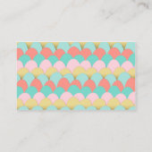 赤ちゃんシャワーおむつラッフルカードマーメイドコーラルピンク エンクロージャーカード (裏面)