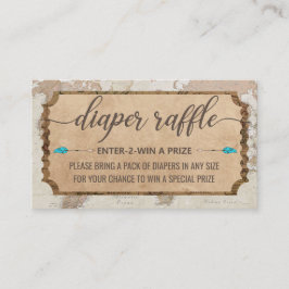赤ちゃんシャワーおむつラッフルカード 名刺
