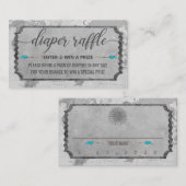 赤ちゃんシャワーおむつラッフルカード 名刺 (正面/裏面)