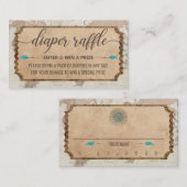 赤ちゃんシャワーおむつラッフルカード 名刺 (正面/裏面)