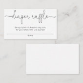 赤ちゃんシャワーおむつラッフルカー男女兼用ド エンクロージャーカード (正面/裏面)
