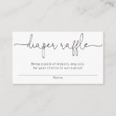 赤ちゃんシャワーおむつラッフルカー男女兼用ド エンクロージャーカード (正面)