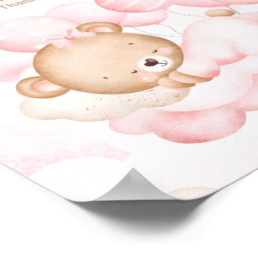 赤ちゃんシャワーおむつラッフルサインを待つことができる ポスター (角)