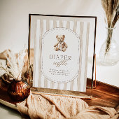 赤ちゃんシャワーおむつラッフルサインを待つことができる ポスター