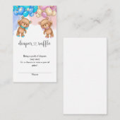 赤ちゃんシャワーおむつラッフルチケットエンクロージャカード エンクロージャーカード (正面/裏面)