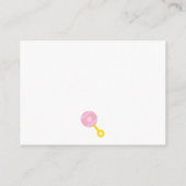 赤ちゃんシャワーおむつラッフルチケット付き/ピンクガラトル エンクロージャーカード (裏面)