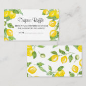 赤ちゃんシャワーおむつラッフル エンクロージャーカード (正面/裏面)