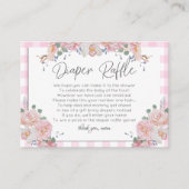 赤ちゃんシャワーおむつラッフル | BOHO赤ちゃんシャワーピンク エンクロージャーカード (正面)