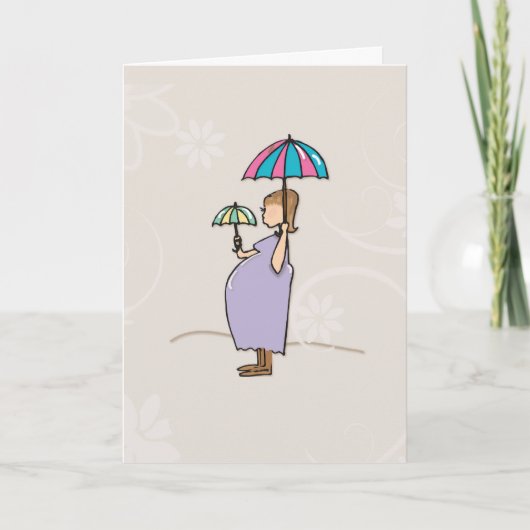 赤ちゃんシャワーおめでとう妊婦 カード (正面)