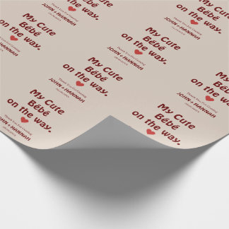 赤ちゃんシャワーおもしろいの途中でかわいいベベ ラッピングペーパー