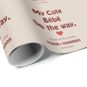 赤ちゃんシャワーおもしろいの途中でかわいいベベ ラッピングペーパー (ロールコーナー)