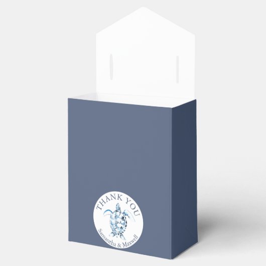 赤ちゃんシャワーお気に入りボックステンプレートウミガメ フェイバーボックス (オープン)