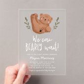 赤ちゃんシャワーお洒落を心待ちにする アクリル招待状 (インサイチュ (ポータブル))