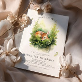 赤ちゃんシャワーお洒落鹿の水色 招待状