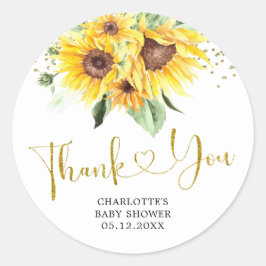 赤ちゃんシャワーお礼ステッカー ラウンドシール