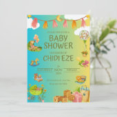 赤ちゃんシャワーお祝い 招待状 (スタンド正面)