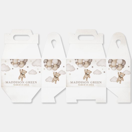 赤ちゃんシャワーお願いボックスを待つことができる フェイバーボックス (見開き)