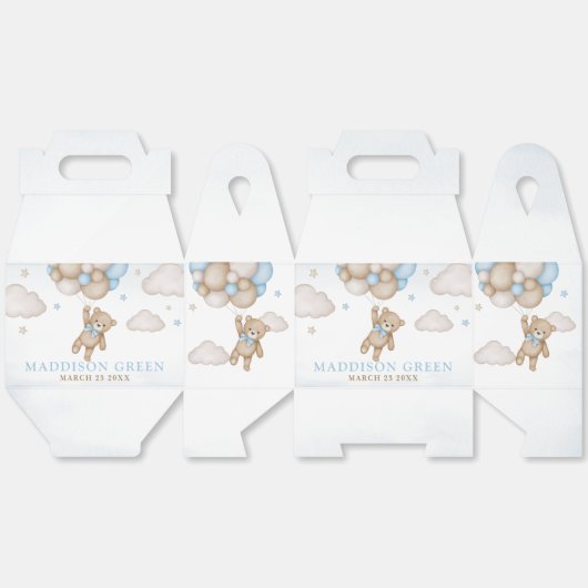 赤ちゃんシャワーお願いボックスを待つことができる フェイバーボックス (見開き)