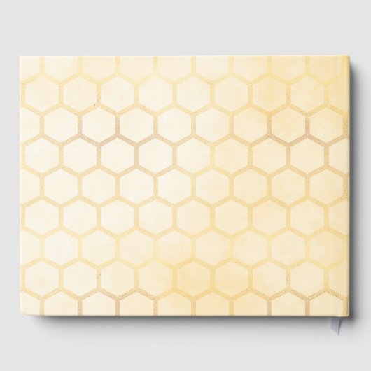 赤ちゃんシャワーかわいいのまわりにハニカム ゲストブック (裏面)